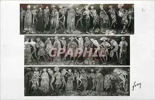 Cartes postales La Chaise Dieu Haute Loire L'Eglise Peinture murale du XV