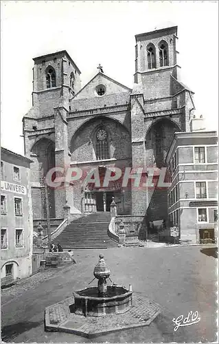Cartes postales La Chaise Dieu Hte Loire Eglise Abbatiale St Robert Portail et Facade Ouest