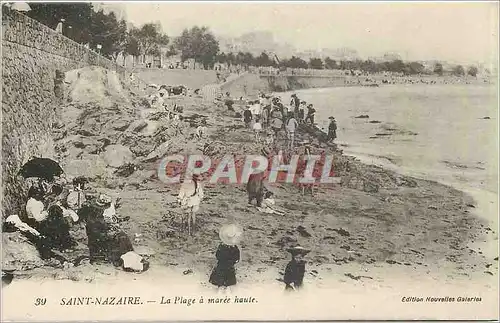 Cartes postales Saint Nazaire La Plage a maree haute