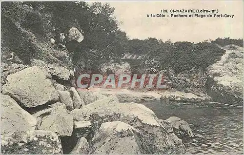 Cartes postales Saint Nazaire Loire Inf A la Cote Rochers et Plage de Port Gavy