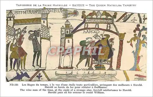 Ansichtskarte AK Tapisserie de la Reine Mathilde Bayeux Les Mages du temps a la vue d'une etoile toute particulie