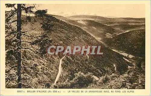 Cartes postales Ballon d'Alsace La Vallee de la Savoureuse Avec au Fond les Alpes