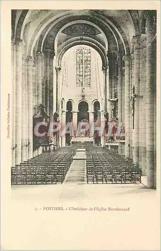Cartes postales Poitiers L'Interieur de l'Eglise Montierneuf