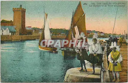 Cartes postales Les Sables d'Olonne Le Chenal et la Tour d'Arundel Folklore