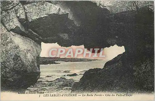 Ansichtskarte AK Les Sables d'Olonne La Roche Percee Cote du Puits d'Enfer