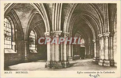 Cartes postales Bourges Eglise Souterraine de la Cathedrale