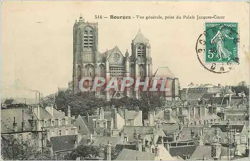 Ansichtskarte AK Bourges Vue Generale prise du Palais Jacques Coeur