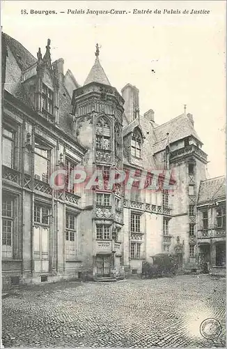 Ansichtskarte AK Bourges Palais Jacques Coeur Entree du Palais de Justice