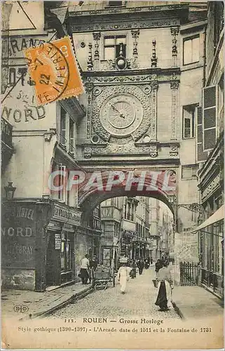 Cartes postales Rouen Grasse Horloge