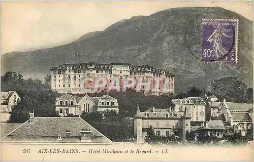 Ansichtskarte AK Aix les Bains Hotel Mirabeau et le Revard
