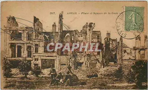Cartes postales Arras Place et Square de la Gare