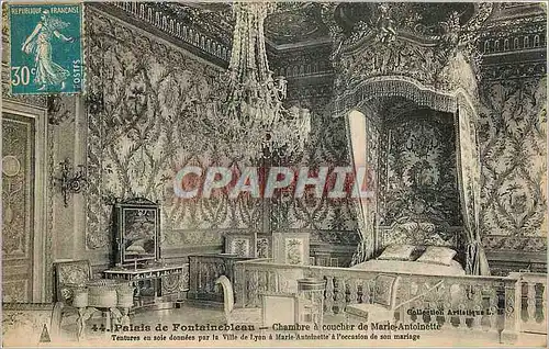 Cartes postales Palais de Fontainebleau Chambre a coucher de Marie Antoinette