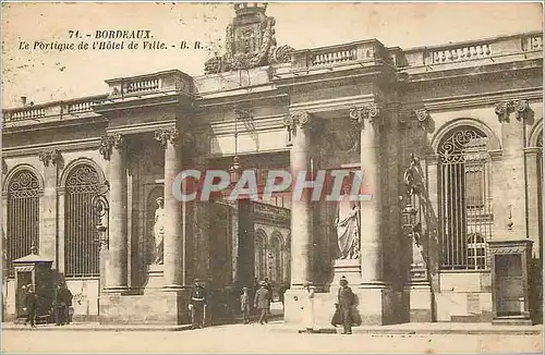 Cartes postales Bordeaux Le Portique de l'Hotel de Ville