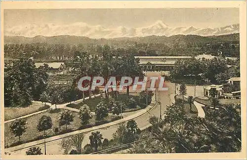 Ansichtskarte AK Pau La Gare et la Chaine des Pyrenees