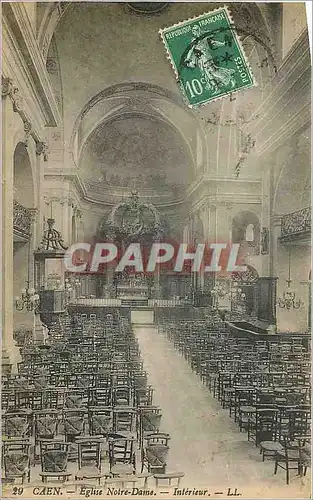 Cartes postales Caen Eglise Notre Dame Interieur