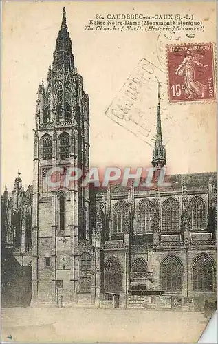 Cartes postales Caudebec en Caux S I Eglise Notre Dame Monument Historique