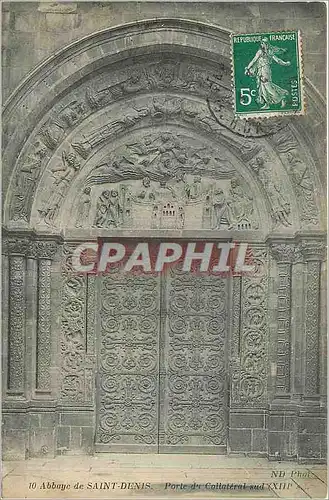 Cartes postales Abbaye de Saint Denis Porte du Collateral sud