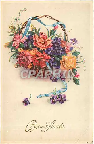 Cartes postales Bonne Annee Fleurs