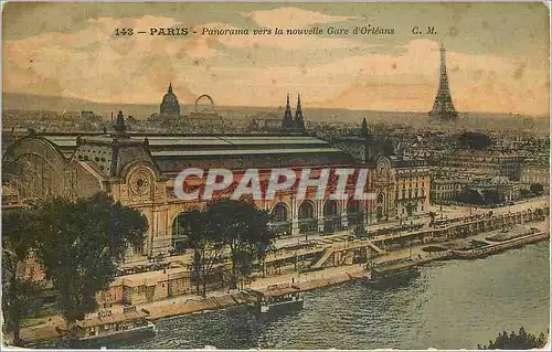 Cartes postales Paris Panorama vers la nouvelle Gare d'Orleans Tour Eiffel