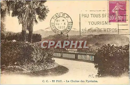Cartes postales Pau La Chaine des Pyrenees