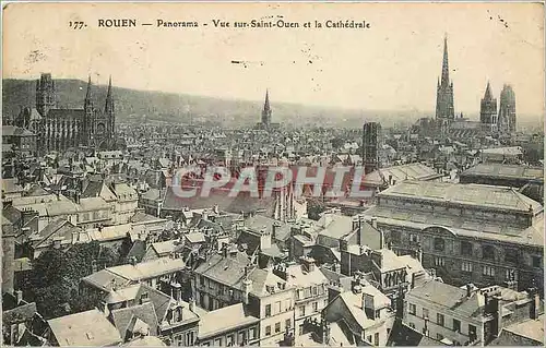 Cartes postales Rouen Panorama Vue sur Saint Ouen et la Cathedrale