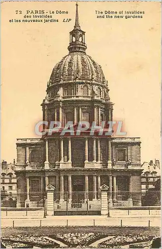 Cartes postales Paris Le Dome des Invalides et les nouveaux jardins