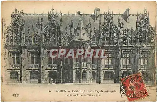 Ansichtskarte AK Rouen Palais de Justice Facade principale