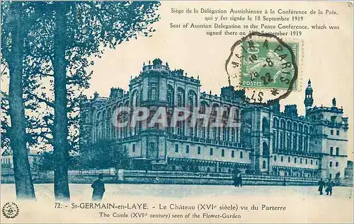 Cartes postales St Germain en Laye Le Chateau vu du Parterre