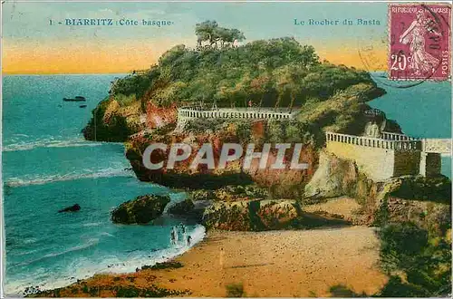Cartes postales Biarritz Cote Basque Le Rocher du Basta