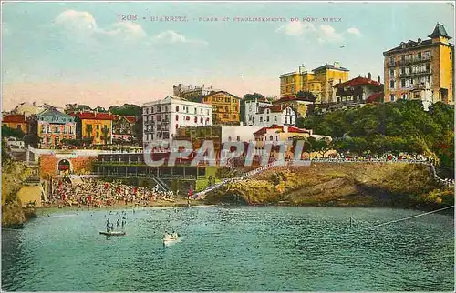 Cartes postales Biarritz Plage et Etablissements du Pont Vieux