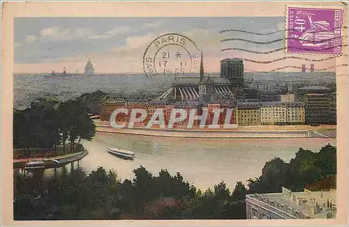 Cartes postales Paris La Seine et l'Ile de la Cite