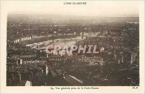 Cartes postales Lyon Vue generale prise de la Croix Rousse