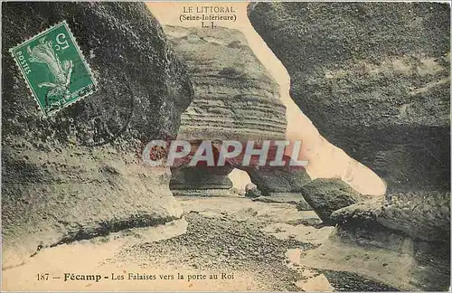 Cartes postales Fecamp Les Falaises vers la porte au Roi