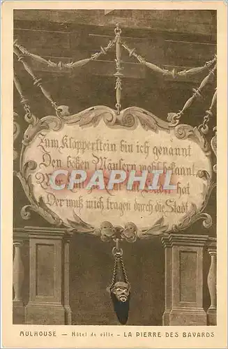 Cartes postales Mulhouse Hotel de ville La Pierre des Bavards