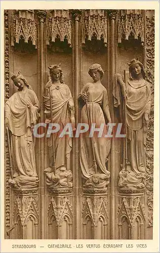 Cartes postales Strasbourg Cathedrale Les Vertus Ecrasant les Vices
