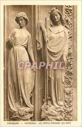 Cartes postales Strasbourg Cathedrale Les Vertus Ecrasant les Vices