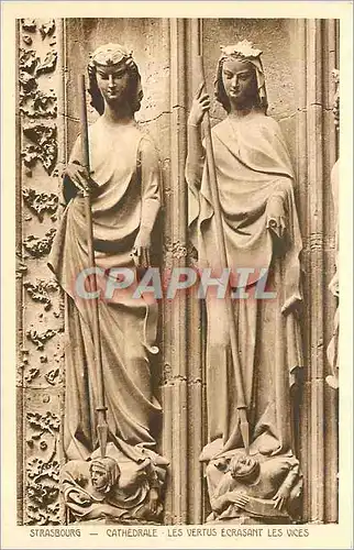 Cartes postales Strasbourg Cathedrale Les Vertus Ecrasant les Vices