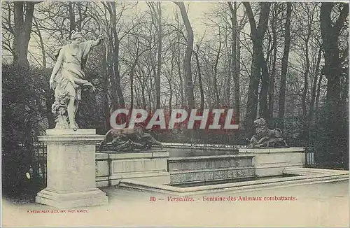 Ansichtskarte AK Versailles Fontaine des Animaux Combattants