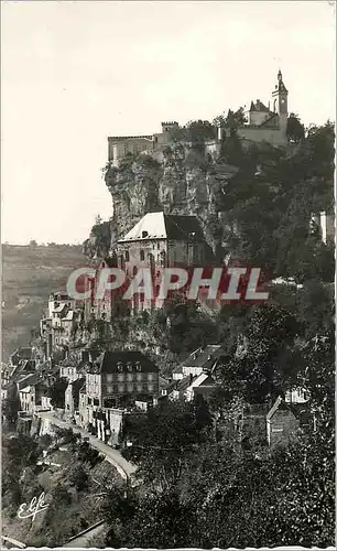 Ansichtskarte AK Rocamadour Lot Le Chateau et le rocher surplombant la Ville