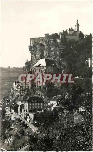 Cartes postales Rocamadour Lot Le Chateau et le rocher surplombant la Ville