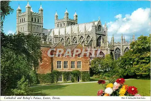 Moderne Karte Cathedral and Bishop Palace Exeter Devon