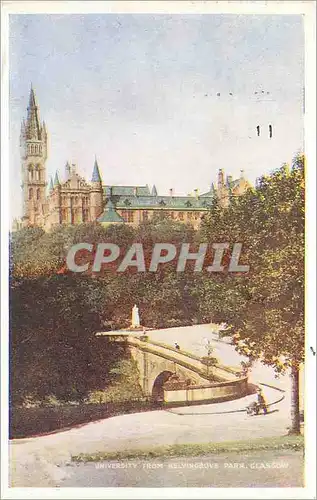 Cartes postales University from Kelvingrove Park