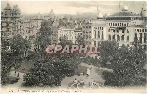 Ansichtskarte AK London Leicester Square and Alhambra