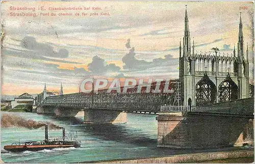 Cartes postales Strasbourg Pont du Chemin de fer pres Kehl