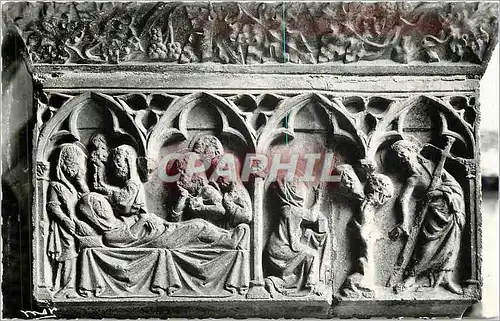 Ansichtskarte AK Elne PO Interieur du Cloitre La Mort de la Vierge