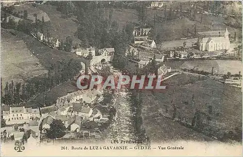 Cartes postales Route de Luz a Gavarnie Gedre Vue Generale