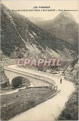 Ansichtskarte AK Route de Luz St Sauveur a Gavarnie Pont Desdourroucat