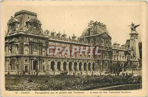 Cartes postales Paris Perspective sur le Jardin des Tuelleries