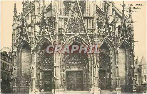 Cartes postales Rouen Eglise St Maclou Les Portails