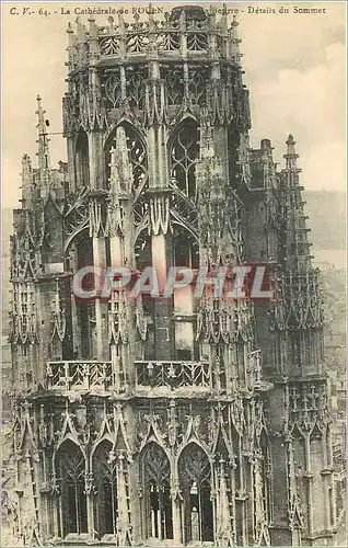 Cartes postales La Cathedrale de Rouen Details du Sommet